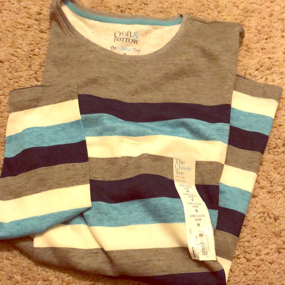 NEW Gray/blue long sleeved tee